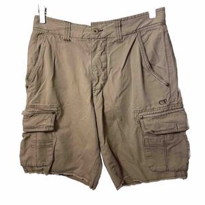 Vintage OP Shorts Mens 32 Cargo Tan Utility Pockets Casual Y2K 90s Skater Surfer